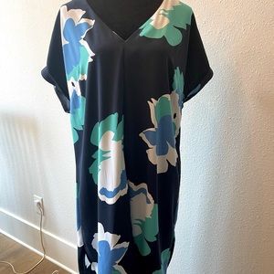 XL New Day Blue Floral Dress